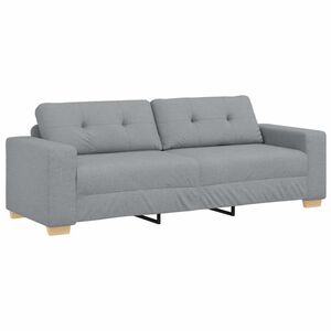 vidaXL Sofa 3-osobowa jasnoszara 220x78x80 cm Tkanina