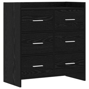 vidaXL Bufet Czarny dąb 75 x 33 x 80 cm Drewno inżynieryjne