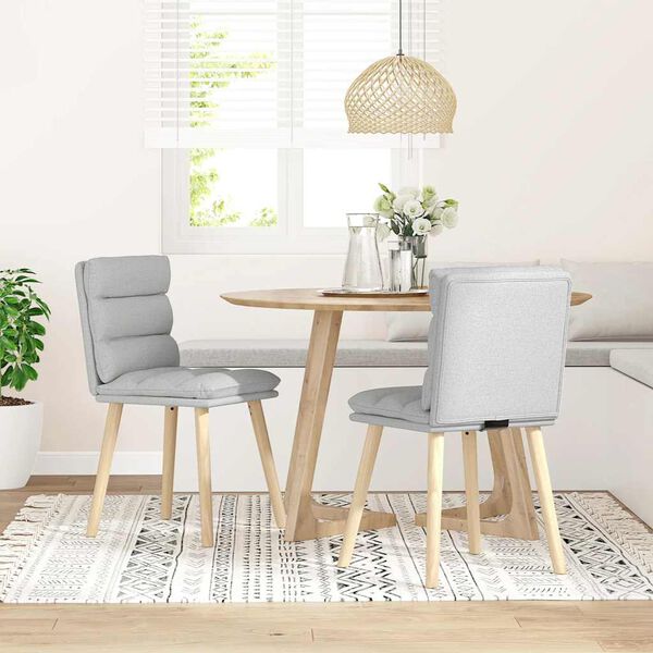 vidaXL Krzesła do jadalni 2 szt. Tkanina Cloud Grey