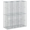 vidaXL Podniesione ł&oacute;żko gabionowe 2 szt. 130 x 50 x 150 cm srebrny