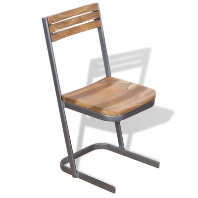 vidaXL Krzesła stołowe, 2 szt., lite drewno tekowe