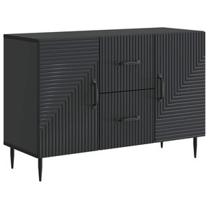 vidaXL Bufet z szufladą Czarny 89 x 34,5 x 60 cm Drewno inżynieryjne
