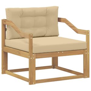 vidaXL Środkowa sofa ogrodowa Poliester Biały