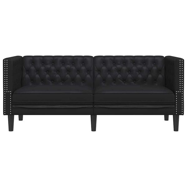 vidaXL Sofa Czarny 174 x 74,5 x 70,5 cm PVC