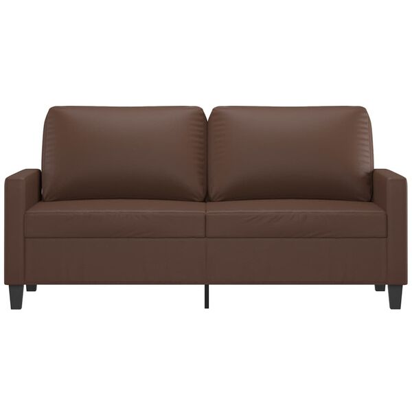 vidaXL 2-osobowa sofa, brązowa, sztuczna sk&oacute;ra