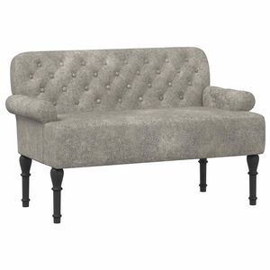 vidaXL Sofa dwuosobowa z guzikowym pikowaniem jasnoszary