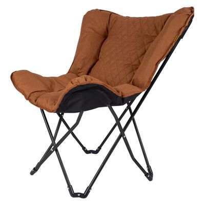 Bo-Camp Składane krzesło turystyczne Himrod typu motyl, kolor gliny