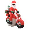 vidaXL Nadmuchiwany Święty Mikołaj na motocyklu, z LED, IP44, 160 cm
