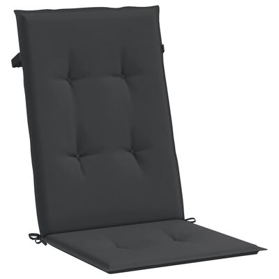 vidaXL Poduszki na krzesła ogrodowe, 4 szt., czarne, 120x50x3 cm