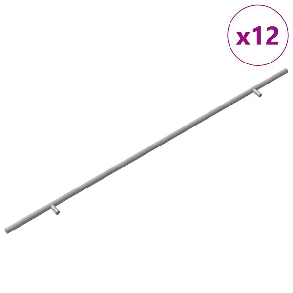 vidaXL Uchwyt do szafki 12 pcs Srebrny 800 mm Stal nierdzewna