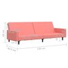 vidaXL 2-osobowa kanapa, r&oacute;żowa, tapicerowana aksamitem
