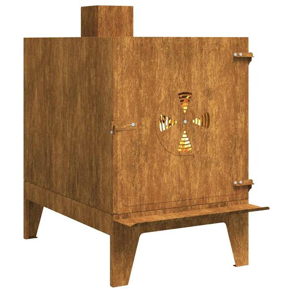 vidaXL Kuchenka kempingowa Czarny 35 x 50 x 60 cm Stal zimnogięta