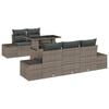 vidaXL Zestaw Sof 6 szt. Szary 100 x 55 x 73 cm polirattan