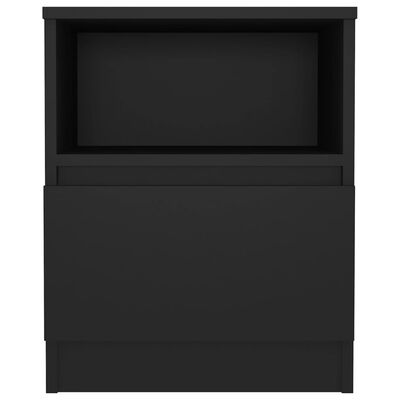vidaXL Szafka nocna, czarna, 40x40x50 cm, płyta wiórowa