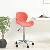 vidaXL Obrotowe krzesło stołowe, r&oacute;żowe, obite aksamitem