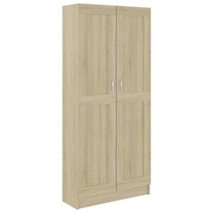 vidaXL Szafka, dąb sonoma, 82,5x30,5x185,5 cm, materiał drewnopochodny