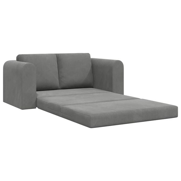 vidaXL Sofa Bed 60cm Ciemnoszary Aksamit