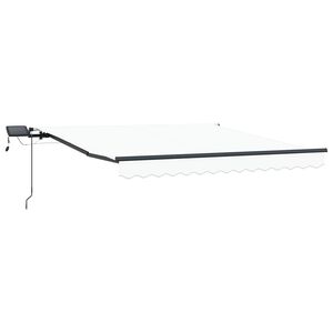vidaXL Markiza wysuwana Biały 300 x 250 cm Tkanina i aluminium