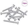 vidaXL Śruby meblowe 12 szt. Srebrny M6 x 60 mm Stal