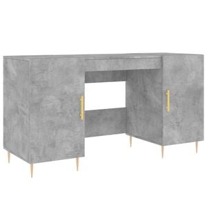 vidaXL Biurko, szarość betonu, 140x50x75 cm, materiał drewnopochodny