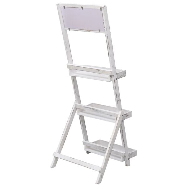 vidaXL Tablica kredowa na stojaku, biała, 42 x 40 x 120 cm, drewno