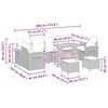 vidaXL Zestaw Sof na Ogr&oacute;d z poduszką 10 pcs Szary
