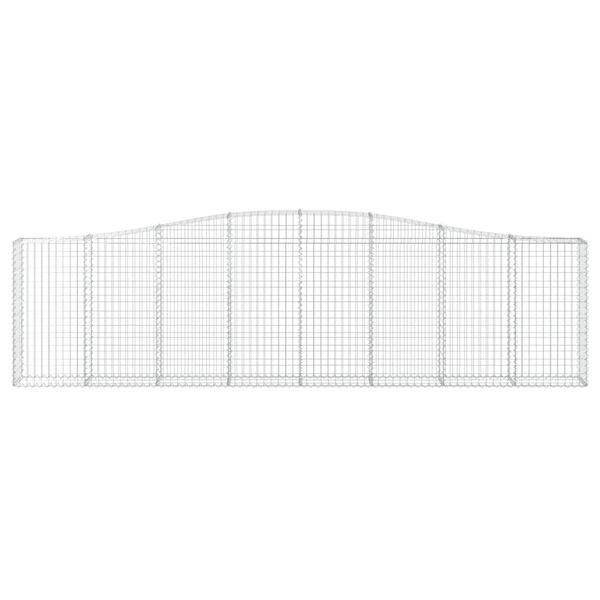 vidaXL Kosze gabionowe, 15 szt, 400x30x100/120cm, galwanizowane żelazo