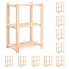 vidaXL Regały z 3 p&oacute;łkami, 10 szt., 60x38x90 cm, sosna, 150 kg