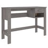 vidaXL Biurko HAMAR, jasnoszare, 110x40x75 cm, lite drewno sosnowe