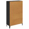 vidaXL Highboard z szufladą Czarny Dąb 70 x 31 x 115 cm