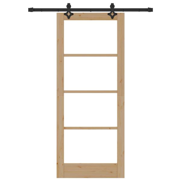 vidaXL Drzwi przesuwne Naturalny 83 x 202 cm