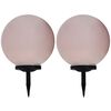 vidaXL Lampy solarne do ogrodu, 2 szt., LED, kuliste, 40 cm, RGB