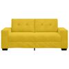 vidaXL Sofa dwuosobowa, ż&oacute;łta, 180x77x82 cm, aksamit