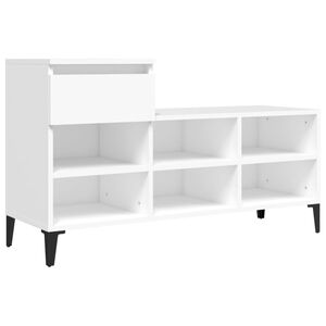 vidaXL P&oacute;łka na buty, biała, 102x36x60 cm, materiał drewnopochodny