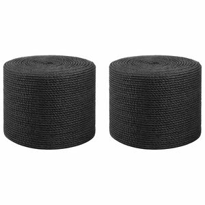 vidaXL Lina jutowa 2 szt. 20 mm 100 m Czarny 100% juta Tossa