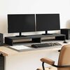 vidaXL Podstawka pod monitor, czarny dąb, 100x27x10 cm