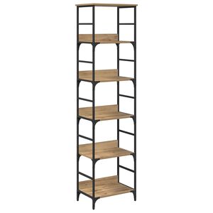 vidaXL P&oacute;łka na książki 5 poziomy 50 x 33 x 188,5 cm Dąb rzemieślniczy