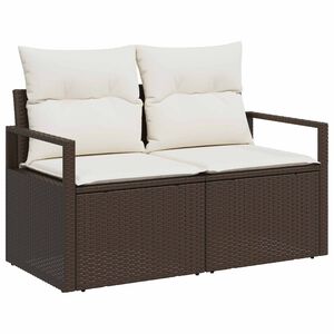 vidaXL Sofa Ogrodowa z poduszką 120 x 62 x 69 cm polirattan