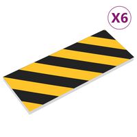 vidaXL Ochraniacze ścienne, 6 szt., żółto-czarne, 50x10x2 cm, EVA