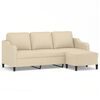 vidaXL Sofa 3-osobowa, kremowa, 180 cm, tapicerowana tkaniną