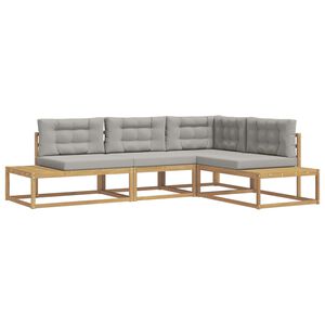 vidaXL Zestaw sof na zewnątrz Biały 277,5 x 198,5 x 73 cm Poliester