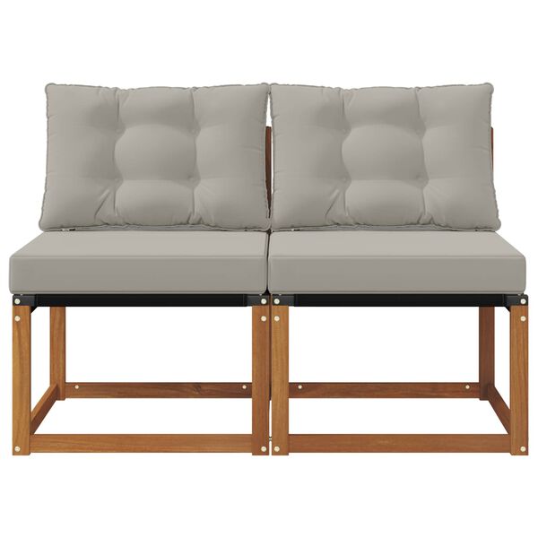 vidaXL 2 Sztuka Sofa środkowa na zewnątrz