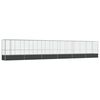 vidaXL Woliera z przedłużeniem, srebrna, 1250,5x107x212 cm, stal