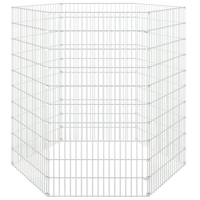 vidaXL 6-panelowa klatka dla królika, 54x100 cm, galwanizowane żelazo