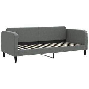 vidaXL Sofa z funkcją spania, ciemnoszara, 80x200 cm, obita tkaniną
