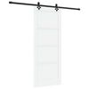 vidaXL Drzwi przesuwne ORKDAL Biały 83 x 202 cm Lite drewno sosnowe