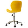 vidaXL Obrotowe krzesło stołowe, musztardowe, obite aksamitem