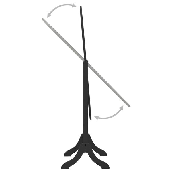 vidaXL Lustro wolnostojące, czarne, 46x48x164 cm