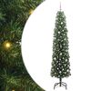 vidaXL Sztuczna choinka z podstawą Zielony 240 cm PVC, stal i plastik
