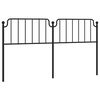 vidaXL Metalowe wymienne wezgłowie, czarne, 180 cm